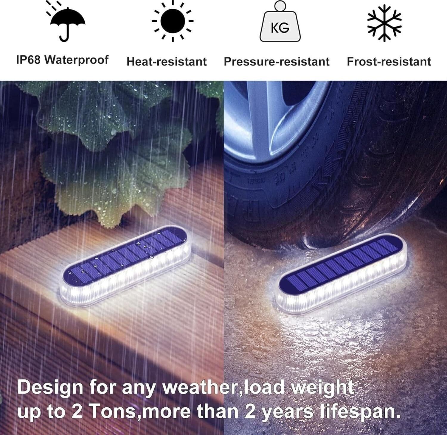 DetarZinLED Luci Solari Esterno, Luce Solare LED Esterno IP68 Impermeabili in Luci per sentieri CL Store - Battipaglia, commercioVirtuoso.it