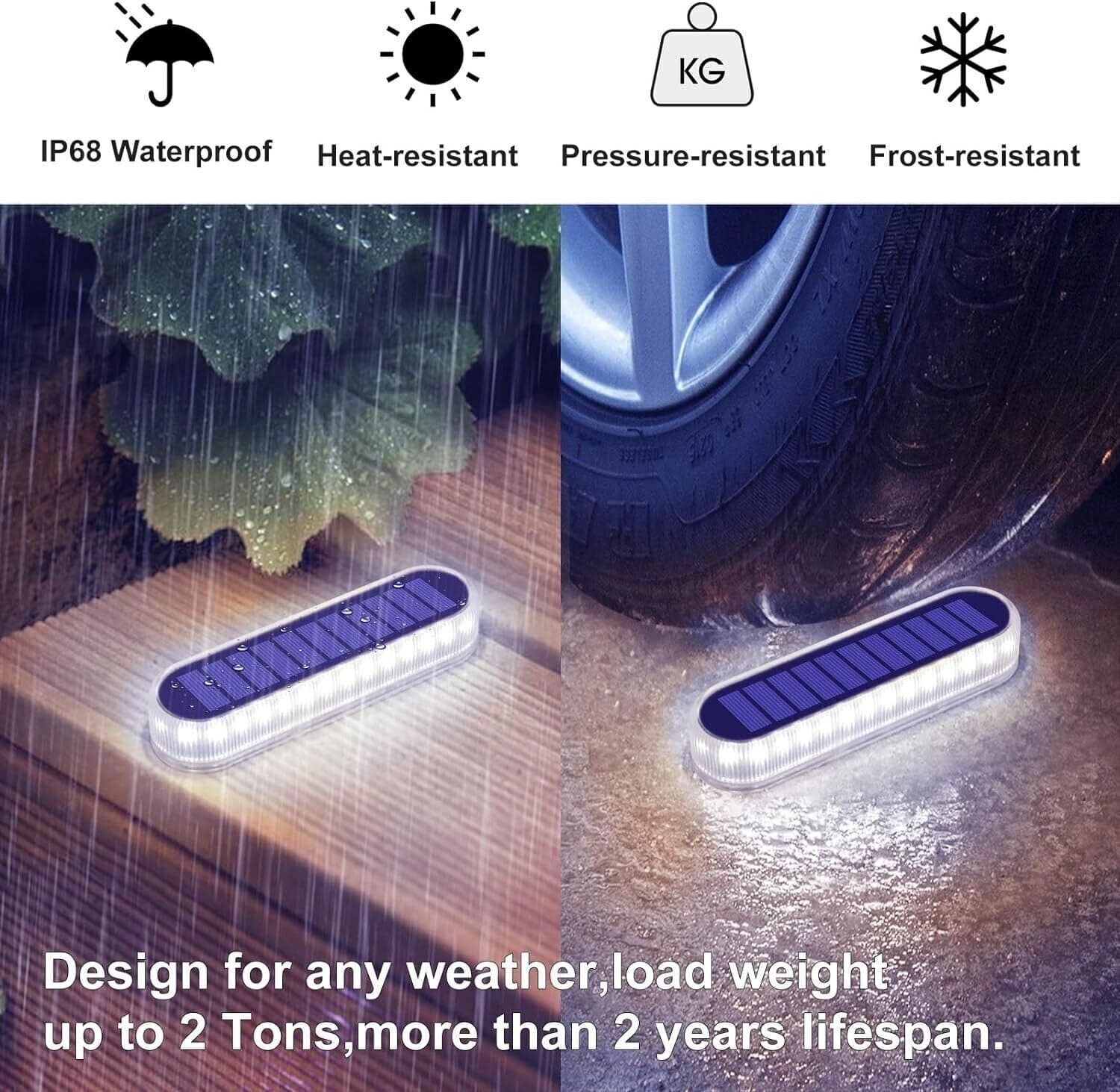DetarZinLED Luci Solari Esterno, Luce Solare LED Esterno IP68 Impermeabili in Luci per sentieri CL Store - Battipaglia, commercioVirtuoso.it
