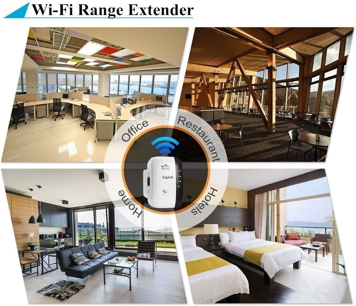 Aigital, ripetitore Wi-Fi 300 Mbit/s, ripetitore Wi-Fi Access Point Wi-Fi in  CL Store - Battipaglia, commercioVirtuoso.it