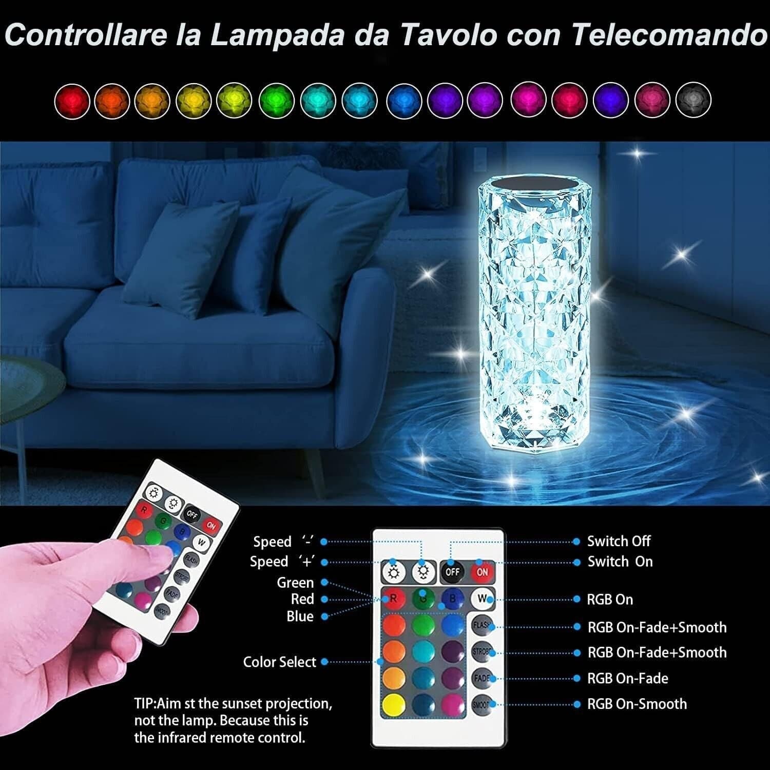 Lampada da Tavolo Touch Senza fili ricaricabile,16 Colori Lampade Led in Lampade da tavolo e abat-jour CL Store - Battipaglia, commercioVirtuoso.it