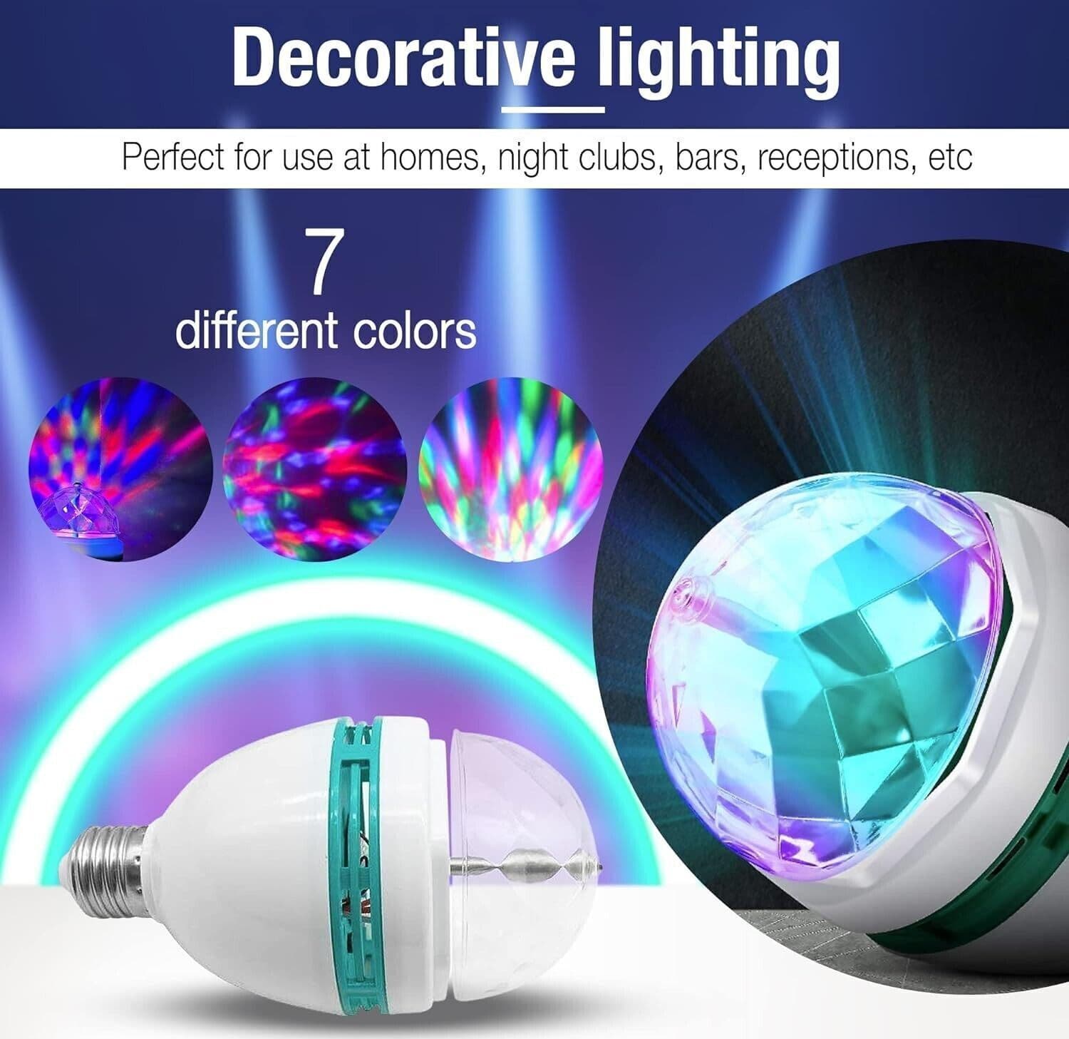 Luci Discoteca 360° Ruotabile con Connettore a Spina di Sicurezza,Palla da Disco in Strobosfere CL Store - Battipaglia, commercioVirtuoso.it