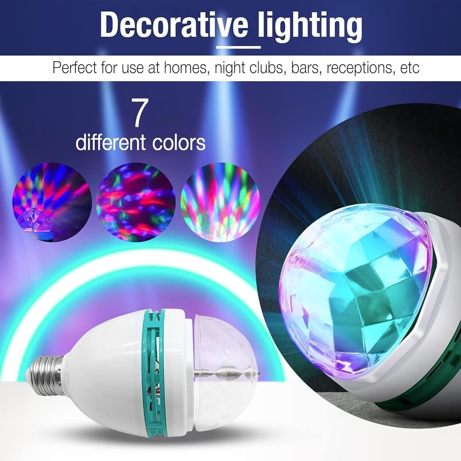 Luci Discoteca 360° Ruotabile con Connettore a Spina di Sicurezza,Palla da Disco in Strobosfere CL Store - Battipaglia, commercioVirtuoso.it