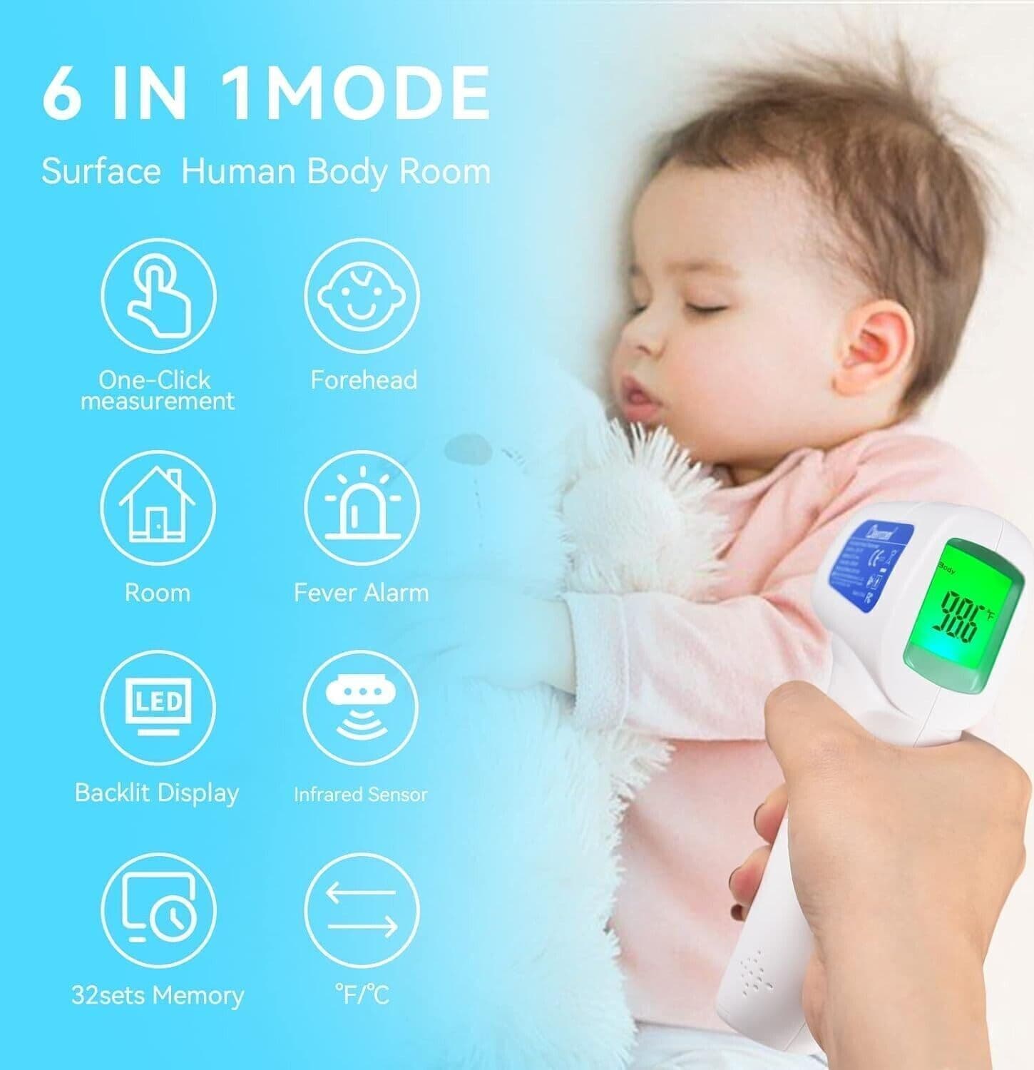 Termometro infrarossi senza contatto, per la fronte e la febbre del bambino in Termometri CL Store - Battipaglia, commercioVirtuoso.it