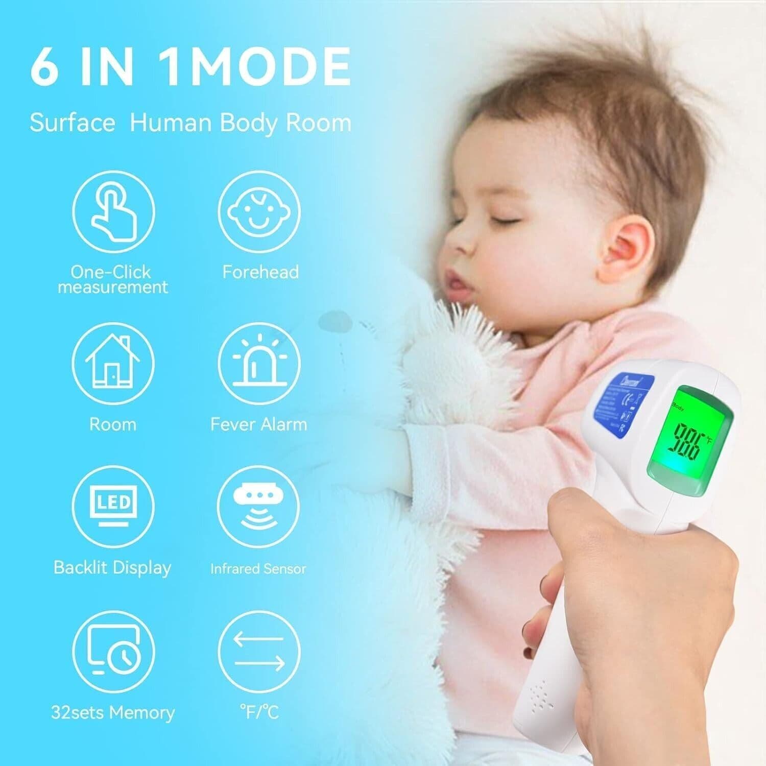 Termometro infrarossi senza contatto, per la fronte e la febbre del bambino in Termometri CL Store - Battipaglia, commercioVirtuoso.it