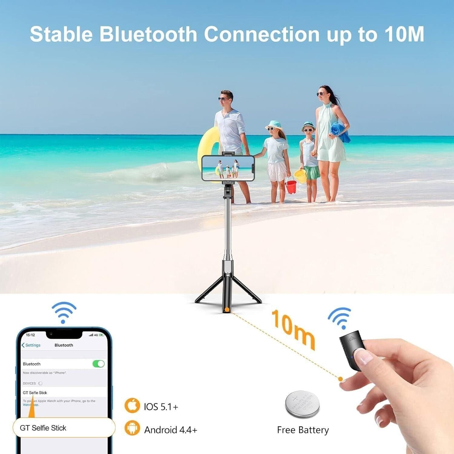 Bastone Selfie, 3 in 1 Bastone Selfie Bluetooth Treppiede Selfie Stick in Bastoni Selfie CL Store - Battipaglia, commercioVirtuoso.it