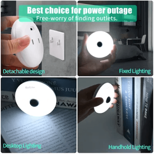 Luce notturna portatile, luci notturne a LED bianco caldo Sensore dal crepuscolo in Luci notturne per bambini CL Store - Battipaglia, commercioVirtuoso.it