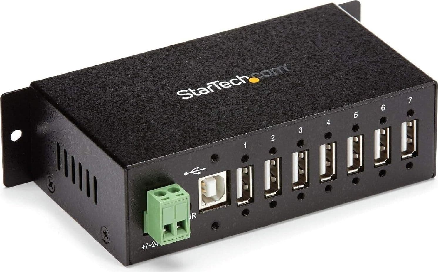 StarTech Hub USB 2.0 a 7 porte, Hub USB-A industriale in metallo con protezione