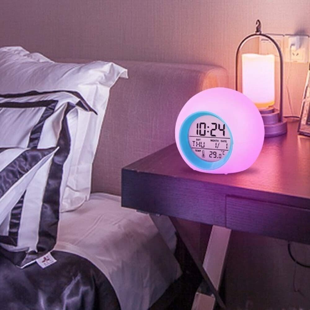 Sveglia per Bambini, Orologio da Comodino a LED con Luce Sveglia 7 Colori in Sveglie CL Store - Battipaglia, commercioVirtuoso.it