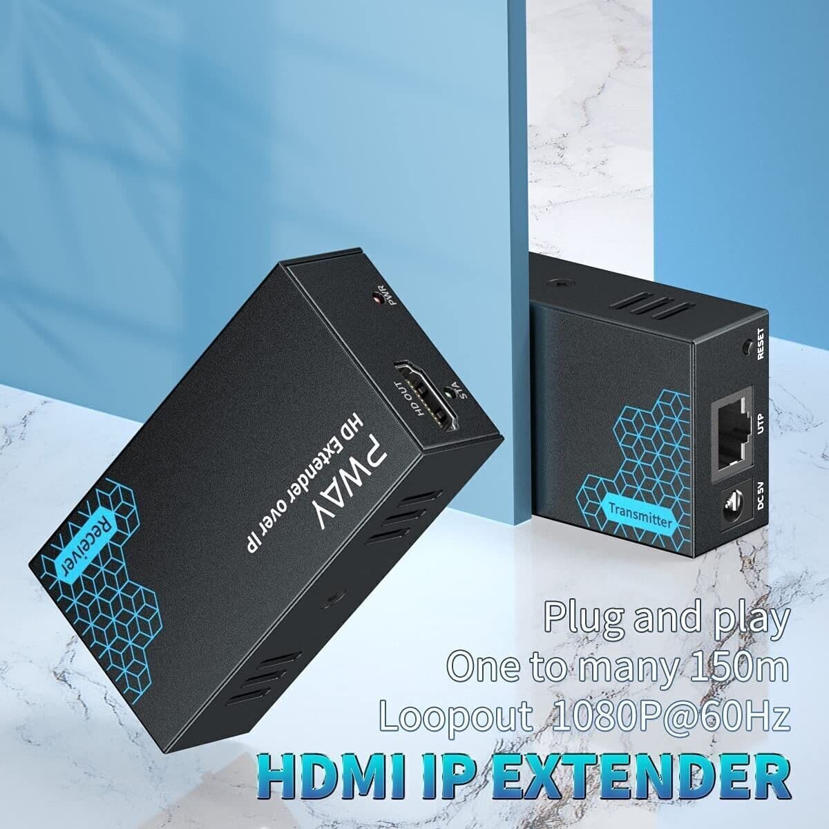 Extender HDMI su IP 150m/492ft 150m Trasmissione Tramite Cavo di Rete Cat5e in Cavi HDMI CL Store - Battipaglia, commercioVirtuoso.it
