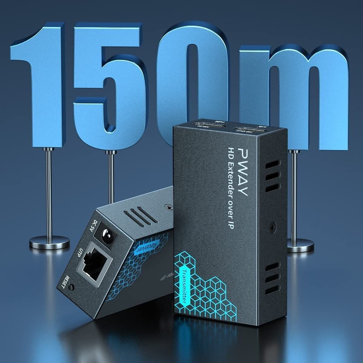 Extender HDMI su IP 150m/492ft 150m Trasmissione Tramite Cavo di Rete Cat5e in Cavi HDMI CL Store - Battipaglia, commercioVirtuoso.it