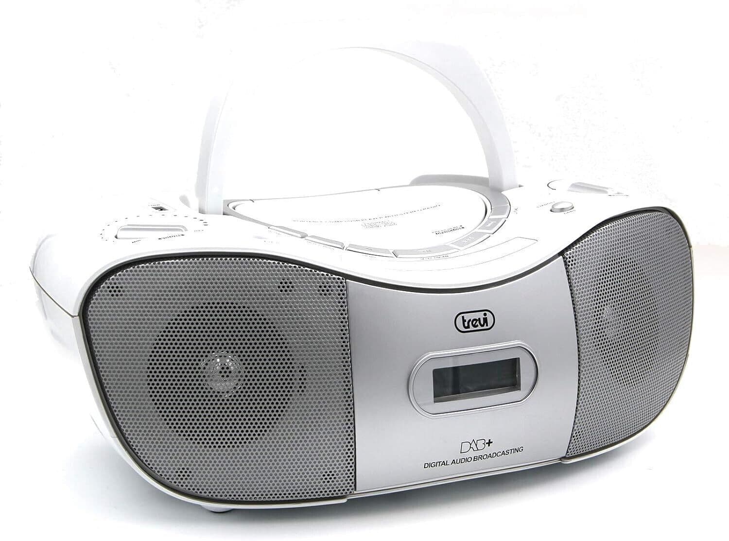 Trevi Stereo Portatile boombox CD Radio DAB CMP 582 DAB Bianco in Internet Radio CL Store - Battipaglia, commercioVirtuoso.it