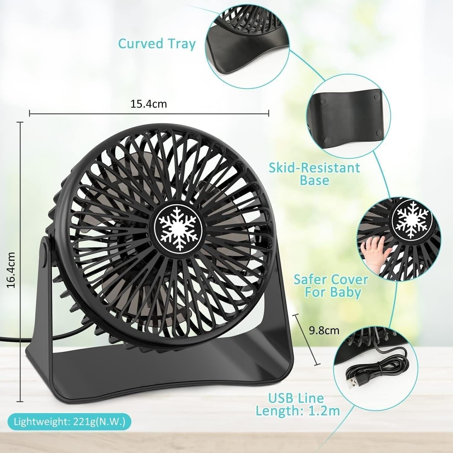 Ventilatore USB, Mini Ventilatore Portatile, 3 Velocità Regolabile & Ventilatore in  CL Store - Battipaglia, commercioVirtuoso.it