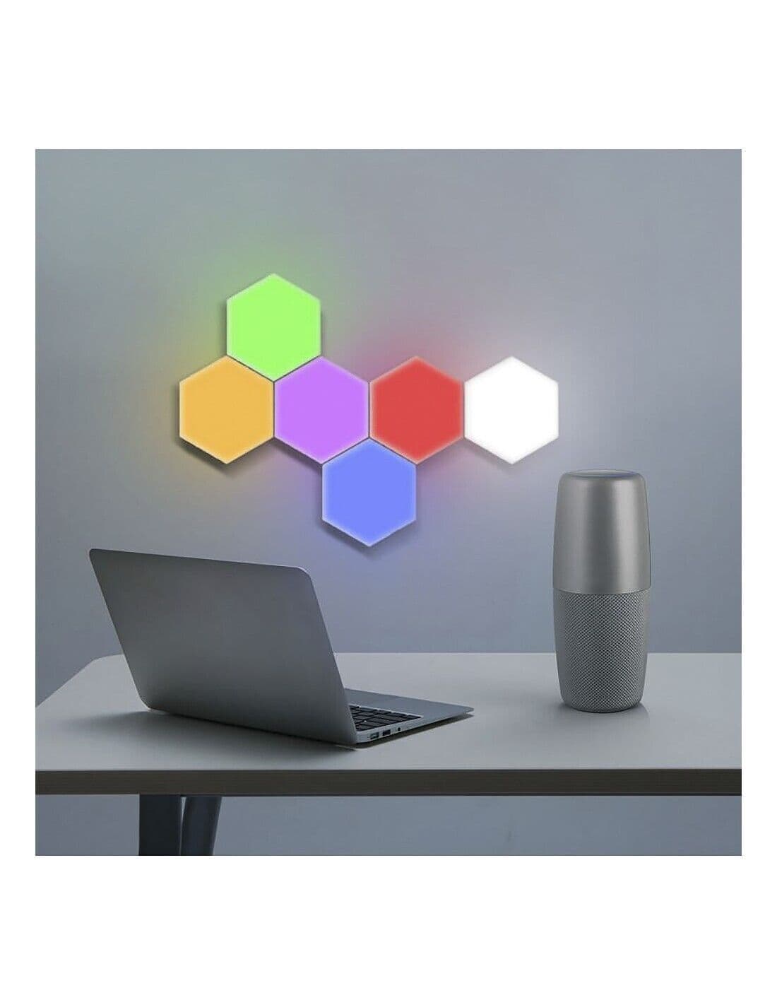 Esagonali Muro LED Luci 6PCS Esagonale Gaming RGB Pannelli, Sincronizzazione in Applique CL Store - Battipaglia, commercioVirtuoso.it