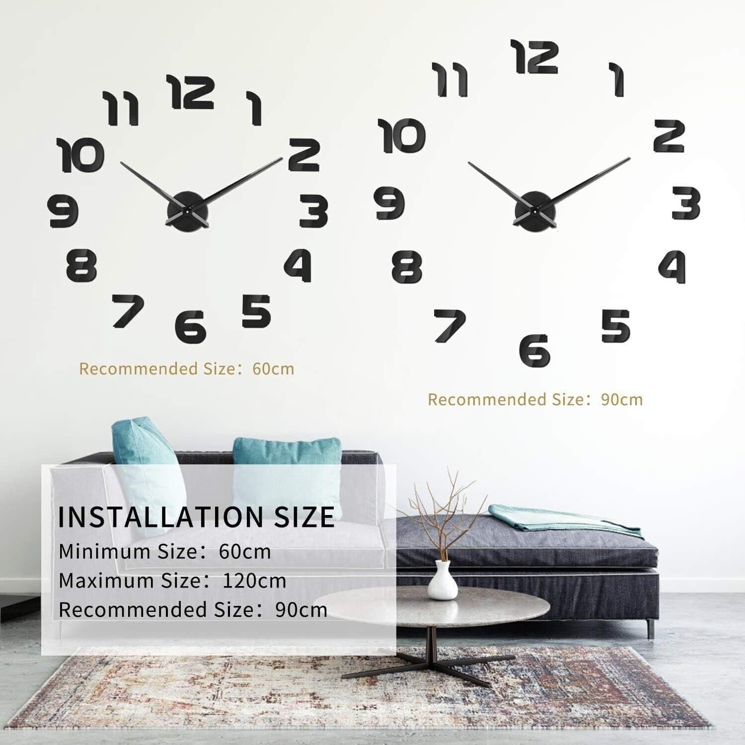 Orologio da Parete Silenzioso e Fai da Te 60-120cm, Facile da Montare Effetto in Orologi da parete CL Store - Battipaglia, commercioVirtuoso.it