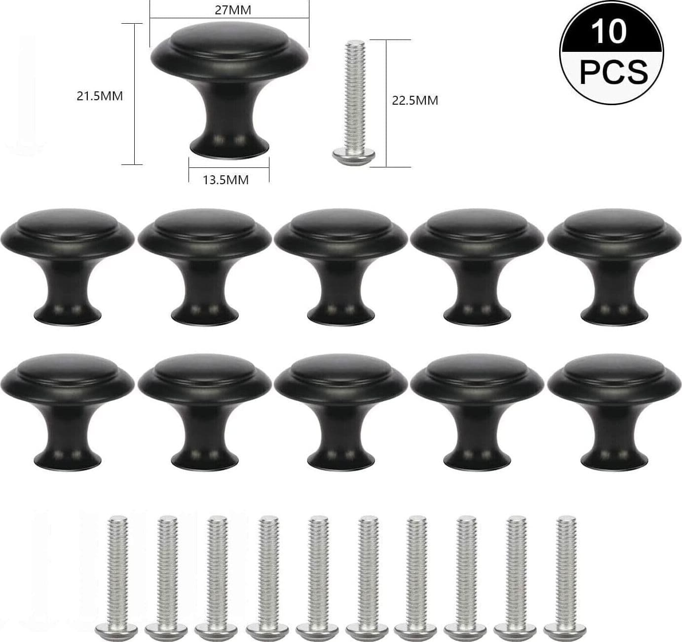 Confezione da 10 pomelli per armadietti da cucina da 1-1/4 pollici, pomelli in Manopole CL Store - Battipaglia, commercioVirtuoso.it