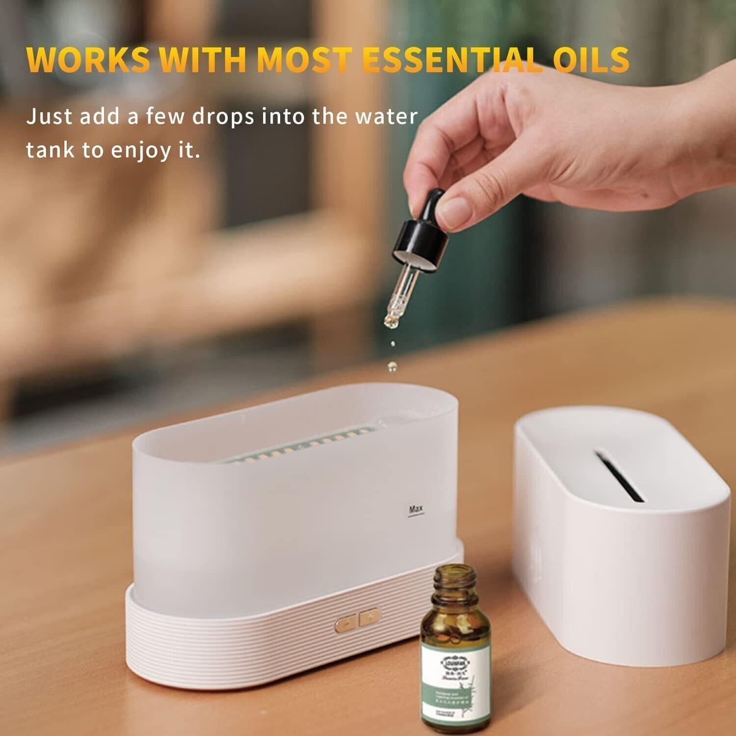 Diffusore di Oli Essenziali con Effetto Fiamma Umidificatore per Ambiente in Umidificatori CL Store - Battipaglia, commercioVirtuoso.it