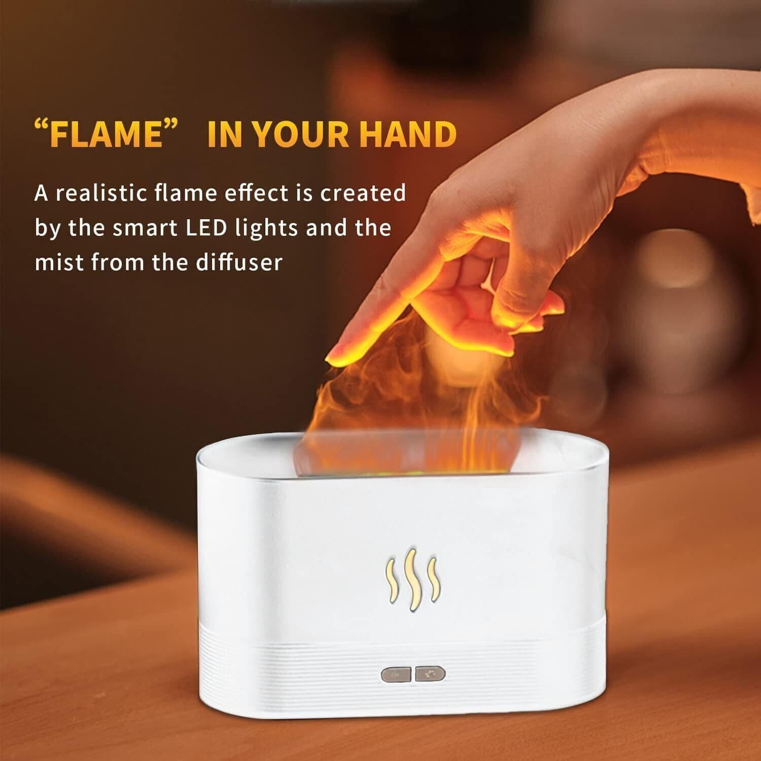 Diffusore di Oli Essenziali con Effetto Fiamma Umidificatore per Ambiente in Umidificatori CL Store - Battipaglia, commercioVirtuoso.it