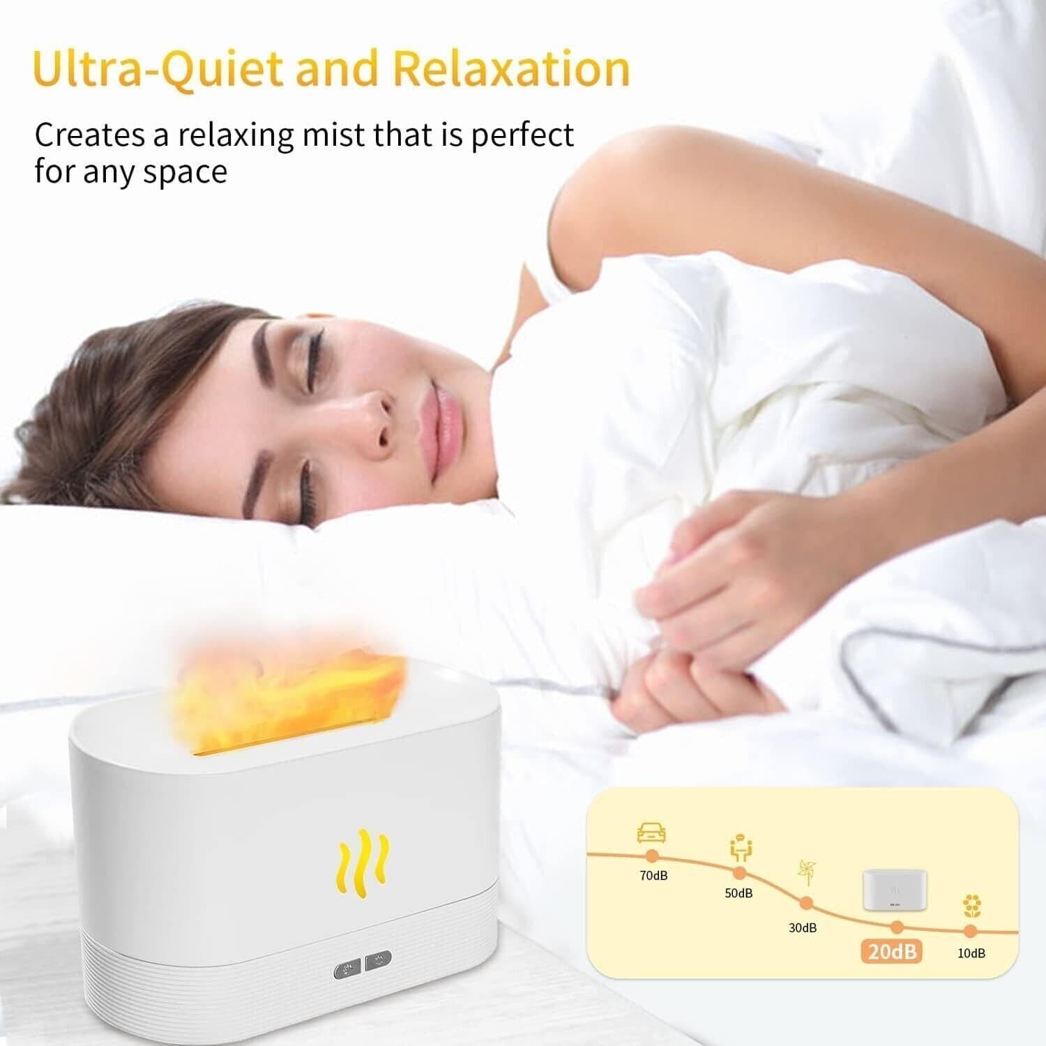 Diffusore di Oli Essenziali con Effetto Fiamma Umidificatore per Ambiente in Umidificatori CL Store - Battipaglia, commercioVirtuoso.it
