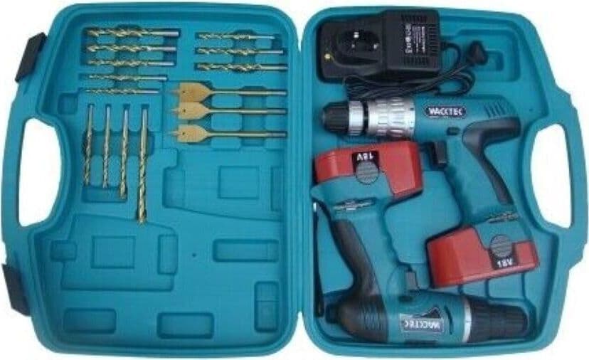 CAM COPPIA DI TRAPANO E AVVITATORE A BATTERIA 18V CON ACCESSORI