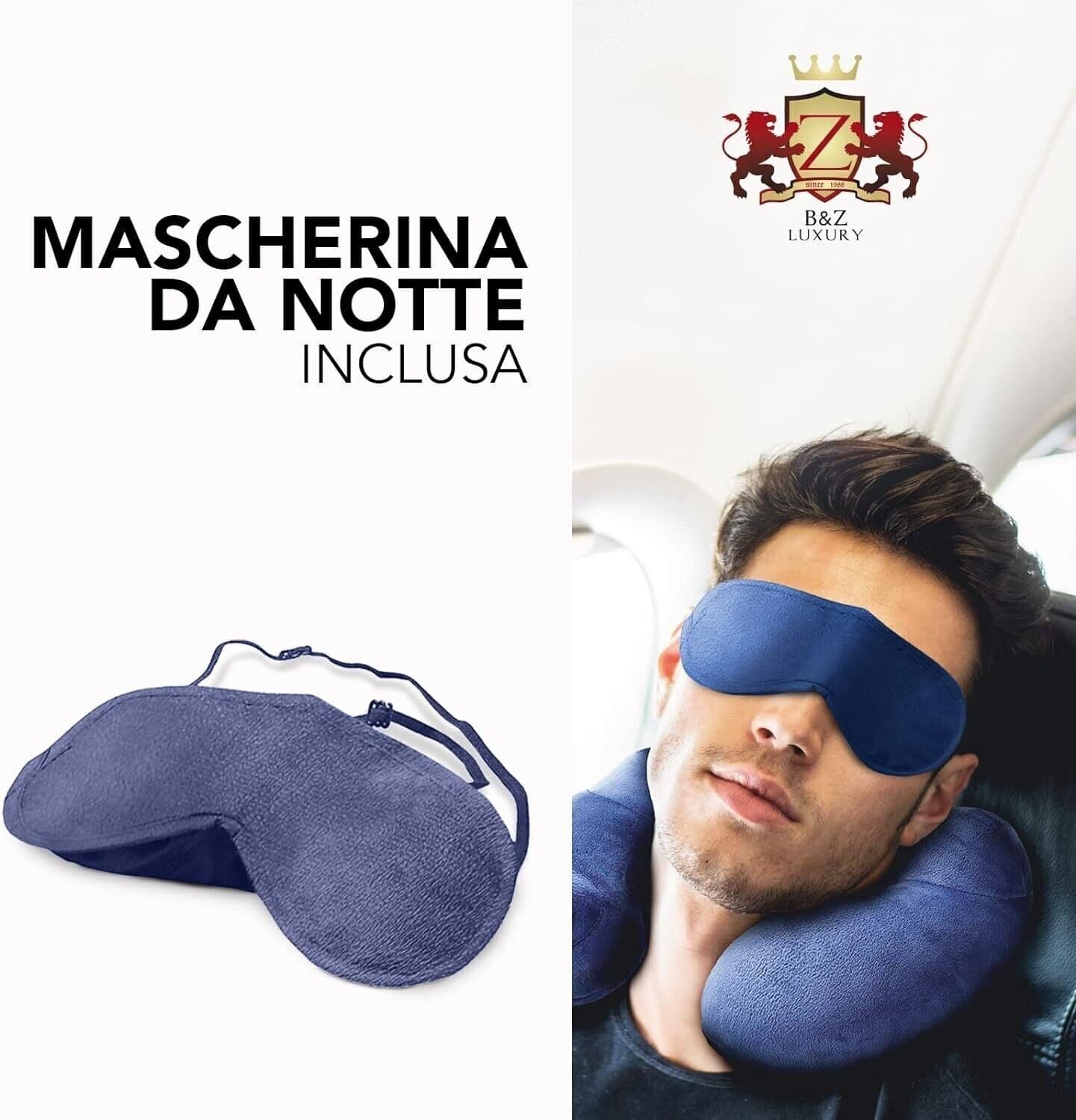 Cuscino collo viaggio gonfiabile, ergonomico soffice in VELLUTINO, cuscino in Cuscini da viaggio CL Store - Battipaglia, commercioVirtuoso.it
