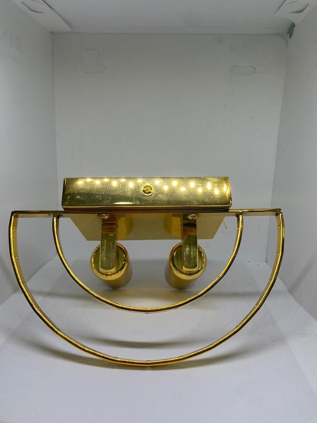 Lampada Applique da parete di alta qualità 18x28cm oro per interni 2 lampadine in Applique CL Store - Battipaglia, commercioVirtuoso.it