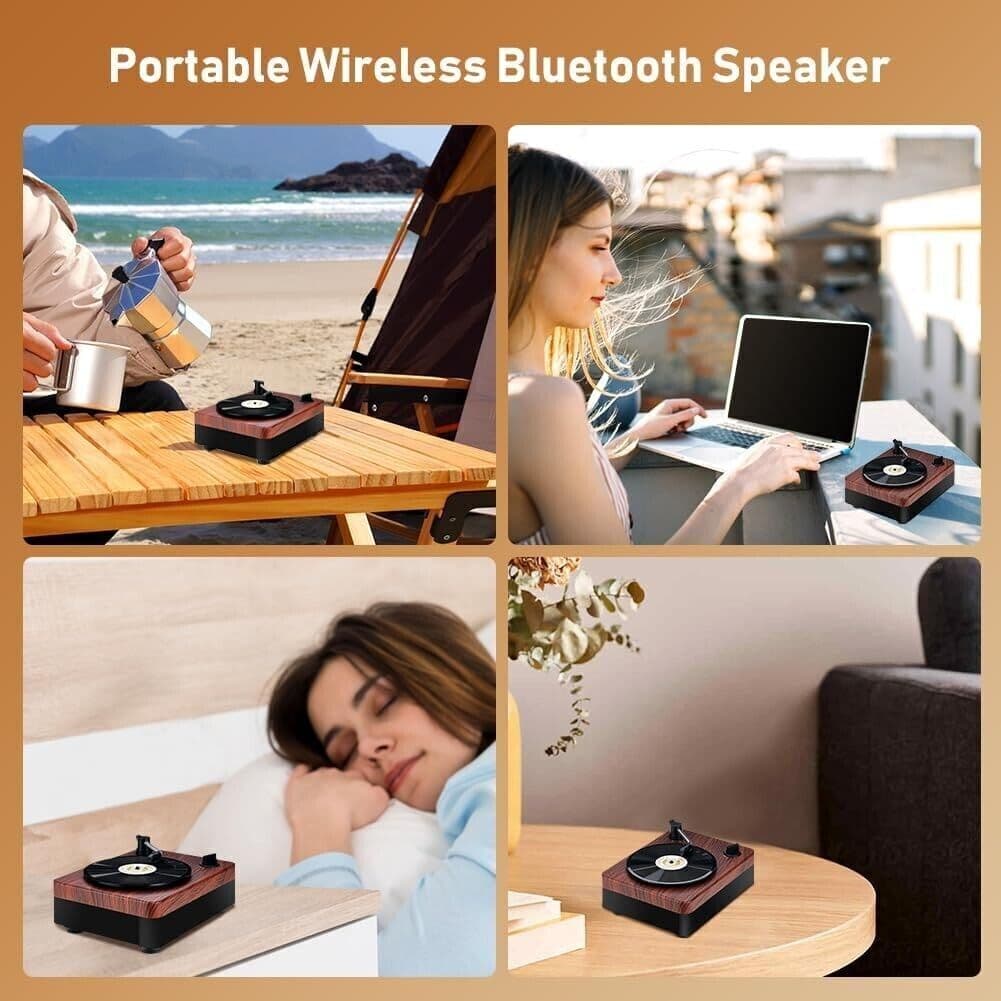 Topretty Bluetooth Speaker, Turntable Design Bluetooth Speaker Altoparlanti in Casse portatili Bluetooth CL Store - Battipaglia, commercioVirtuoso.it
