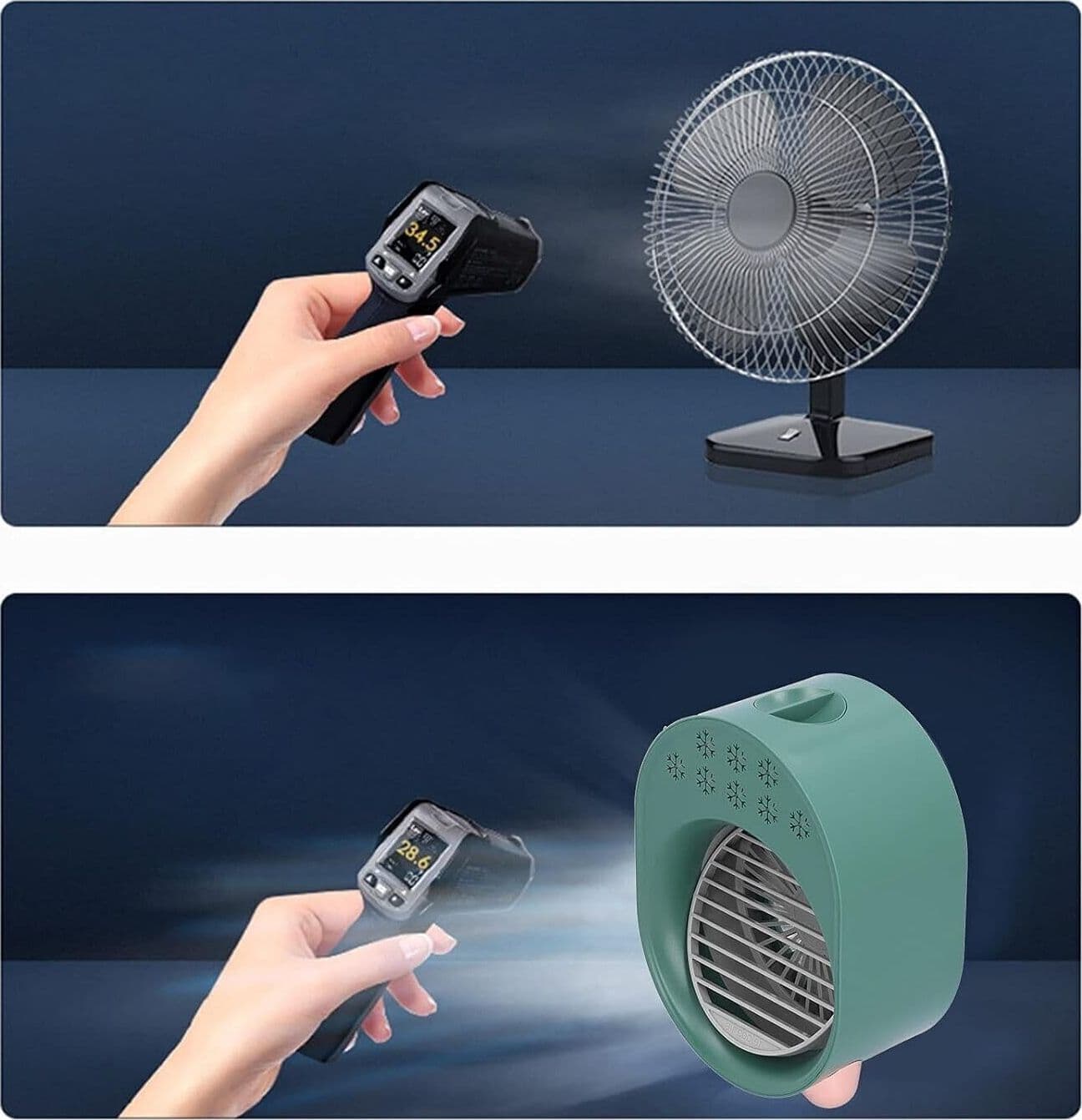 Mini dispositivo di raffreddamento dell'aria personale con luce notturna sfumata in  CL Store - Battipaglia, commercioVirtuoso.it