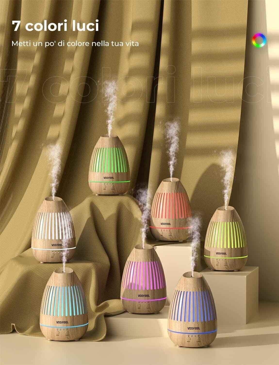Diffusore di Oli Essenziali Aromi Aromaterapia Ambiente Modalità 150ml 7 LED in Agopressione CL Store - Battipaglia, commercioVirtuoso.it