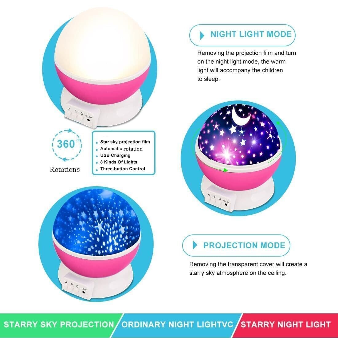 Proiettore Stellare Luci Notturne per Bambini, Lampada Cameretta per Ragazzi in Luci notturne per bambini CL Store - Battipaglia, commercioVirtuoso.it