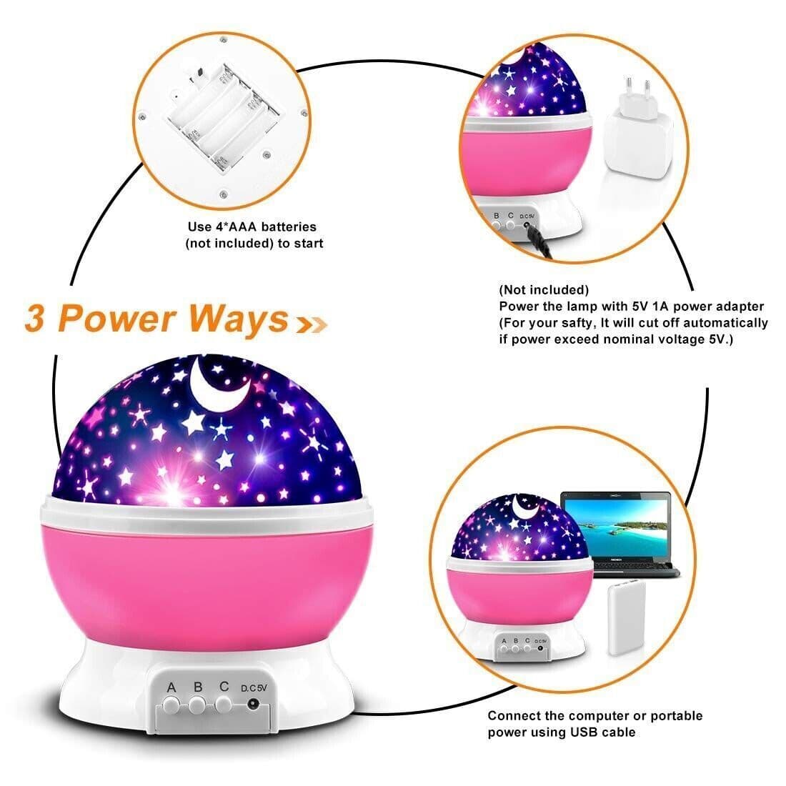 Proiettore Stellare Luci Notturne per Bambini, Lampada Cameretta per Ragazzi in Luci notturne per bambini CL Store - Battipaglia, commercioVirtuoso.it