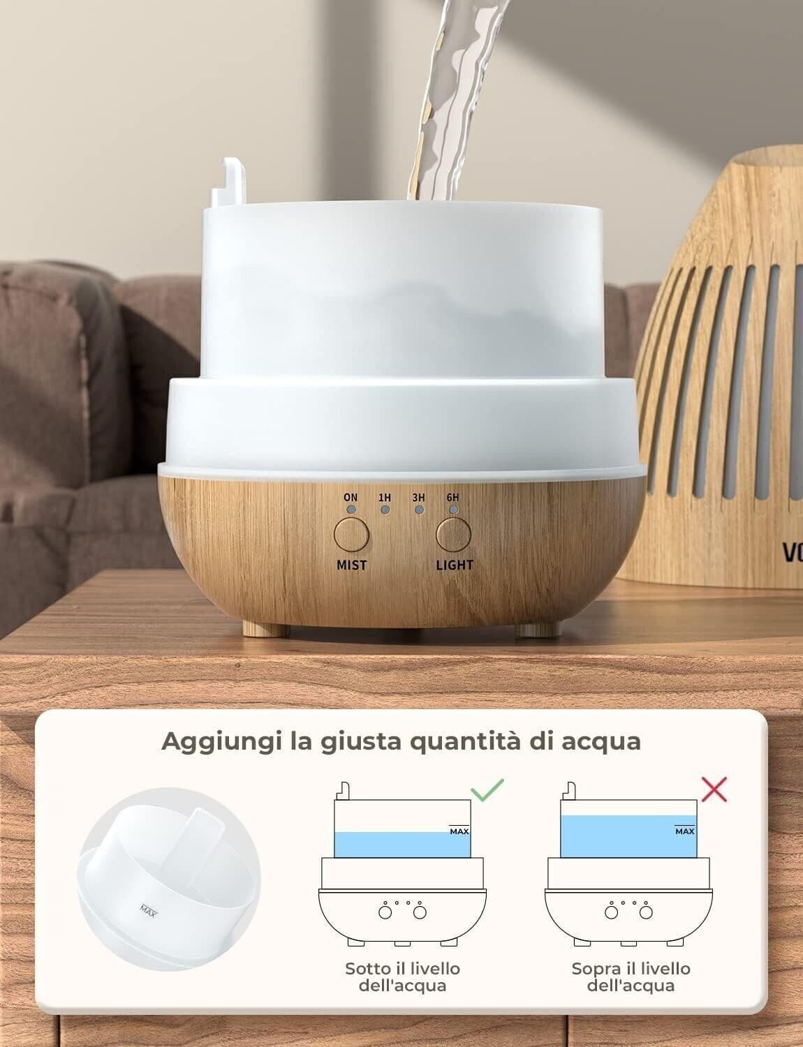 Diffusore di Oli Essenziali Aromi Aromaterapia Ambiente Modalità 150ml 7 LED in Agopressione CL Store - Battipaglia, commercioVirtuoso.it