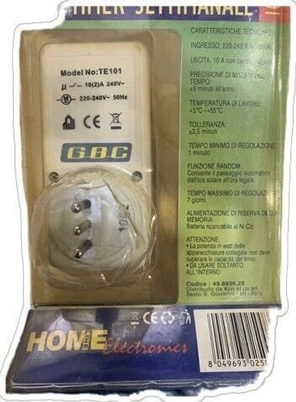 GBC Timer settimanale digitale con orologio 7 giorni in Timer CL Store - Battipaglia, commercioVirtuoso.it