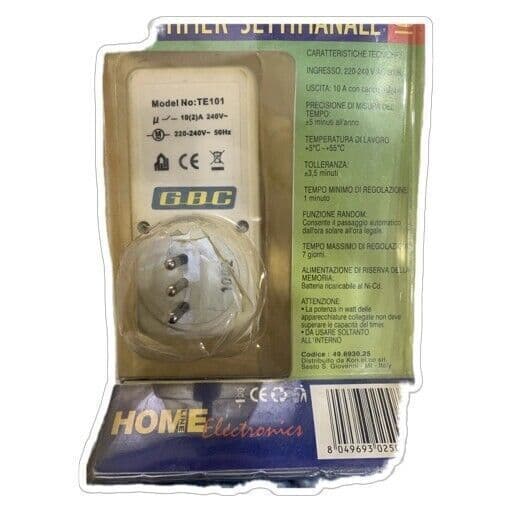 GBC Timer settimanale digitale con orologio 7 giorni in Timer CL Store - Battipaglia, commercioVirtuoso.it