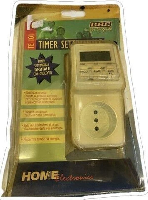 GBC Timer settimanale digitale con orologio 7 giorni in Timer CL Store - Battipaglia, commercioVirtuoso.it