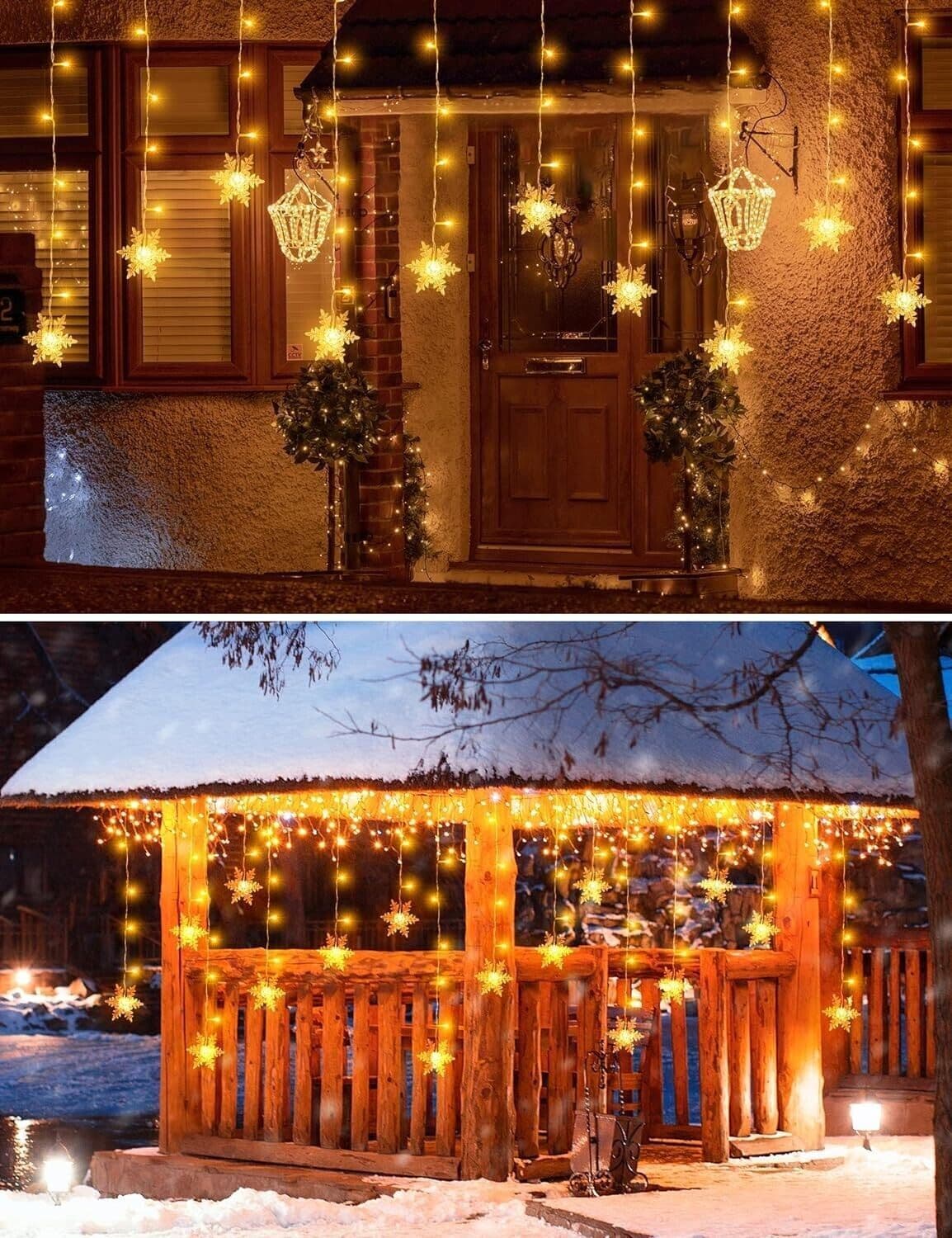 Luci del fiocco di neve di Natale, 1.8M 96er Led Luci a stringa LED in Catene luminose CL Store - Battipaglia, commercioVirtuoso.it