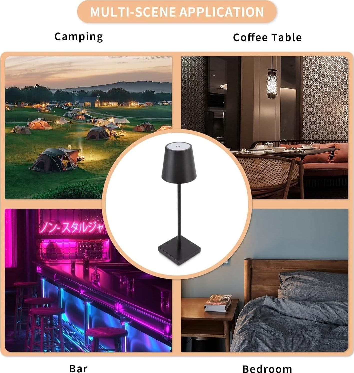 Lampada da Tavolo Senza Fili, Lampada da Tavolo a LED Ricaricabile, Batteria in Lampade da tavolo e abat-jour CL Store - Battipaglia, commercioVirtuoso.it