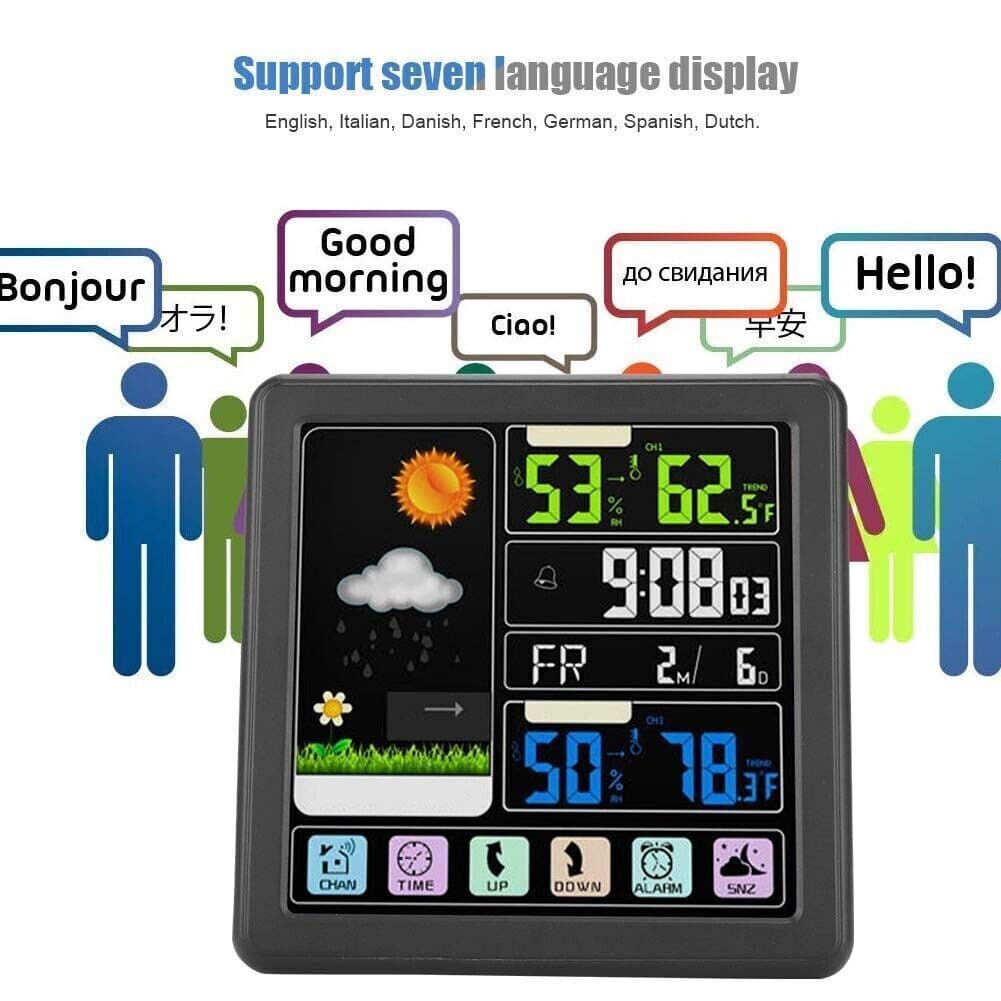 Stazione meteorologica wireless, TS-3310 LCD a colori Full Touch Screen in Stazioni meteo CL Store - Battipaglia, commercioVirtuoso.it