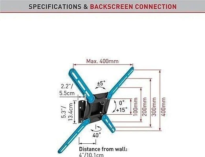 SUPPORTO A MURO PER TV Monitor BARKAN 3200 da 29'' - 65'' in Supporti da parete e da soffitto CL Store - Battipaglia, commercioVirtuoso.it