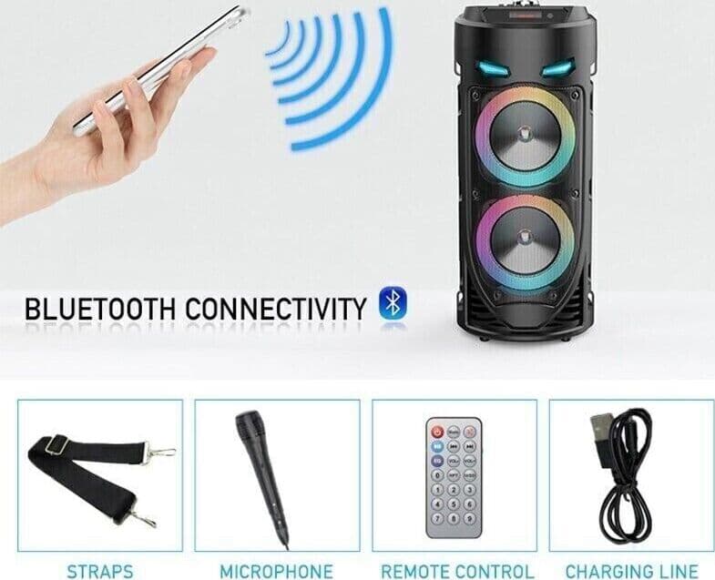 Diffusore portatile cassa bluetooth mp3 karaoke usb aux 10 watt 1500mah ZQS4239 in Monitor CL Store - Battipaglia, commercioVirtuoso.it