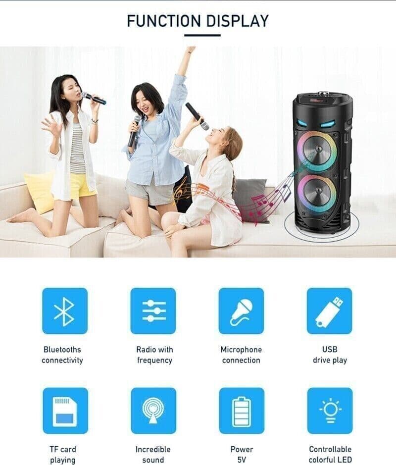 Diffusore portatile cassa bluetooth mp3 karaoke usb aux 10 watt 1500mah ZQS4239 in Monitor CL Store - Battipaglia, commercioVirtuoso.it