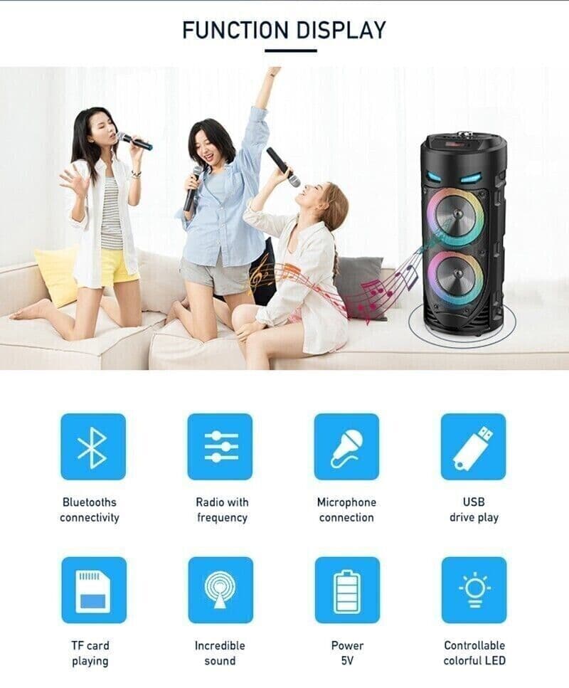 Diffusore portatile cassa bluetooth mp3 karaoke usb aux 10 watt 1500mah ZQS4239 in Monitor CL Store - Battipaglia, commercioVirtuoso.it
