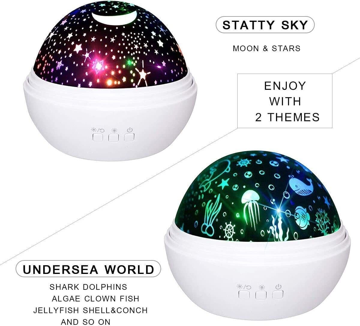 Lampada proiettore a forma di stella, girevole, a LED, proiettore per bambini in Luci notturne per bambini CL Store - Battipaglia, commercioVirtuoso.it