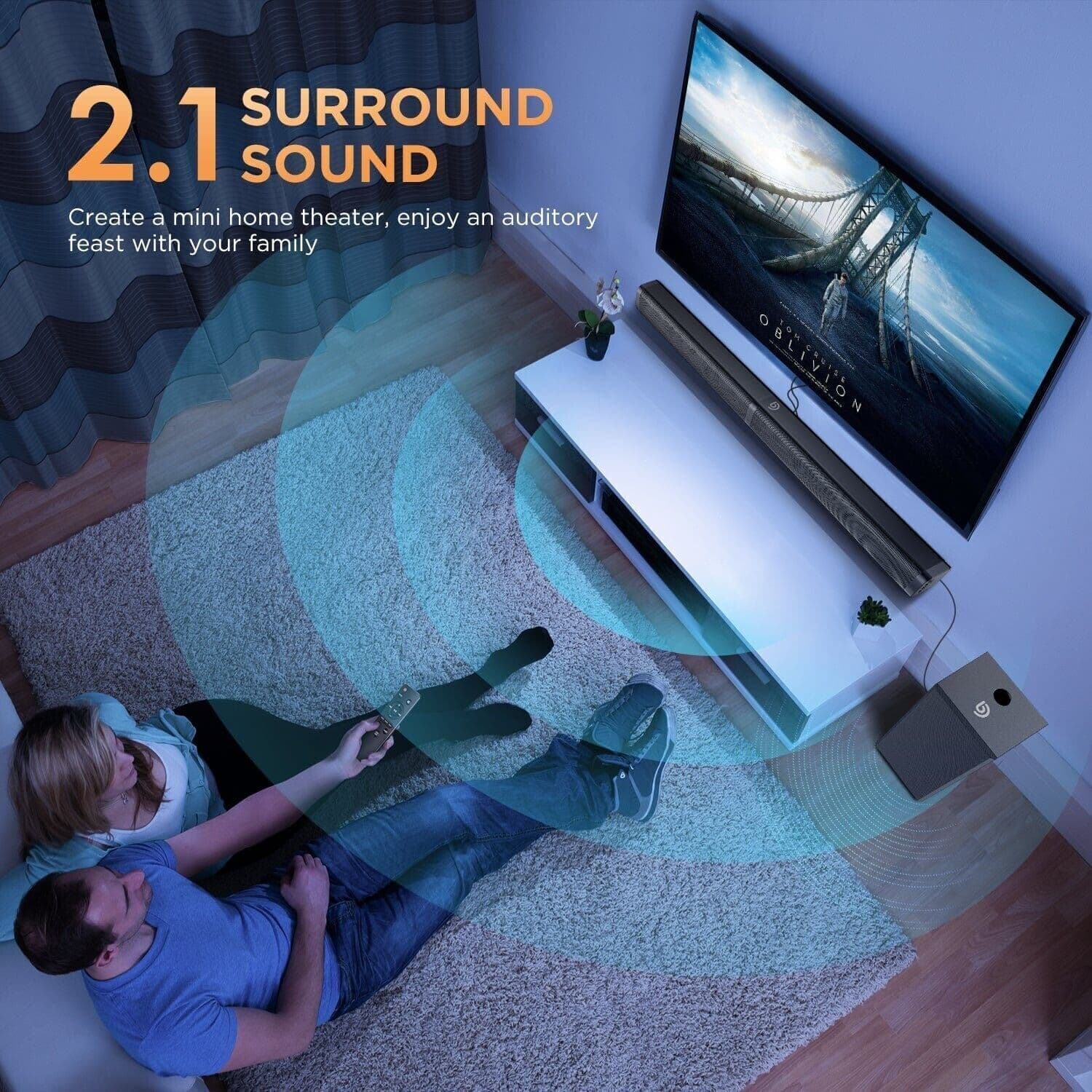 Bomaker Tapio V Soundbar Subwoofer 2.1 canali 100 W USB Bluetooth 5.0 nero- in Soundbar CL Store - Battipaglia, commercioVirtuoso.it