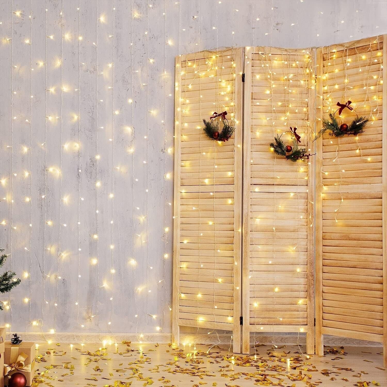 SALCAR Tenda con Catena di Luci LED, 3 x 3 m, impermeabilità IP44, Stelle LED A in Catene luminose CL Store - Battipaglia, commercioVirtuoso.it