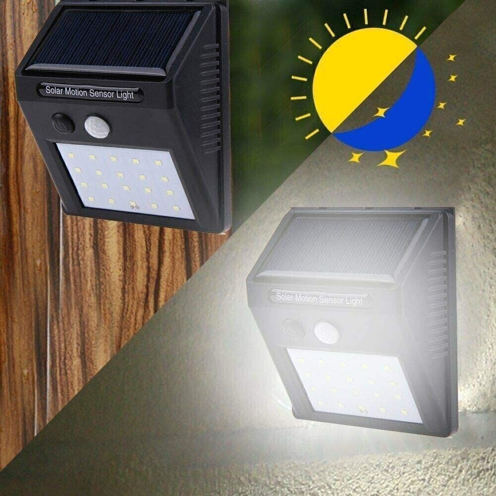 DRIWEI Faretto lampada solare 25 LED sensore movimento pannello solare faro in Lampade da parete CL Store - Battipaglia, commercioVirtuoso.it