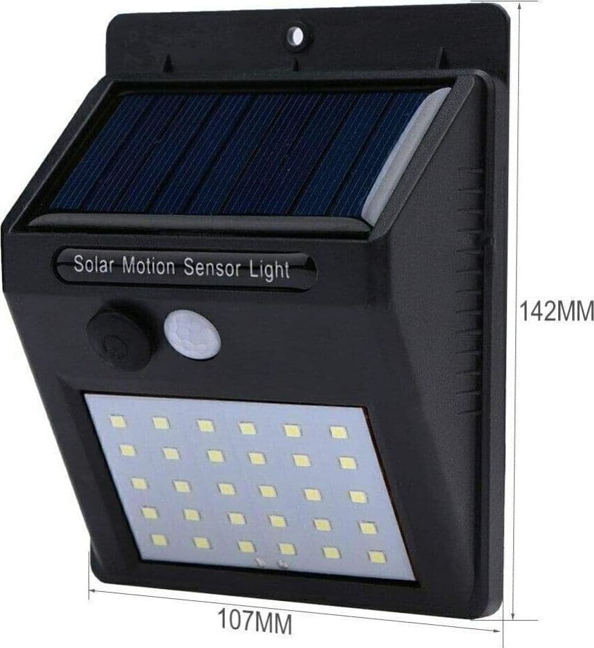 DRIWEI Faretto lampada solare 25 LED sensore movimento pannello solare faro in Lampade da parete CL Store - Battipaglia, commercioVirtuoso.it