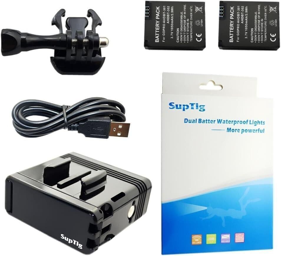 Suptig luce di riempimento a LED con doppia batteria, ad alta potenza in Torce video CL Store - Battipaglia, commercioVirtuoso.it