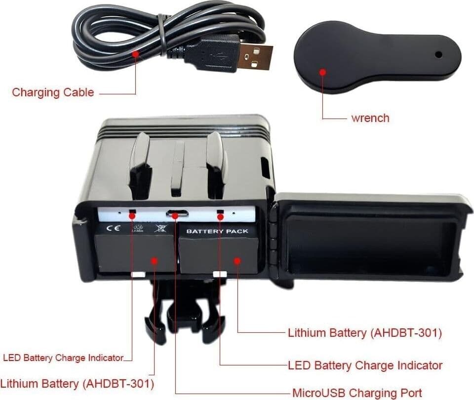 Suptig luce di riempimento a LED con doppia batteria, ad alta potenza in Torce video CL Store - Battipaglia, commercioVirtuoso.it