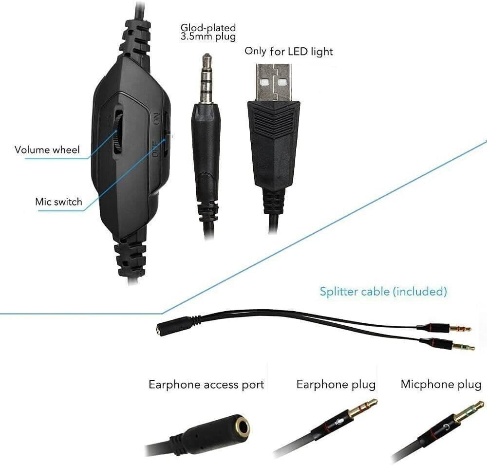 Beexcellent GM-1 Cuffie da gioco over-ear Pro cablate da 3,5 mm Cuffie audio in Cuffie gaming CL Store - Battipaglia, commercioVirtuoso.it