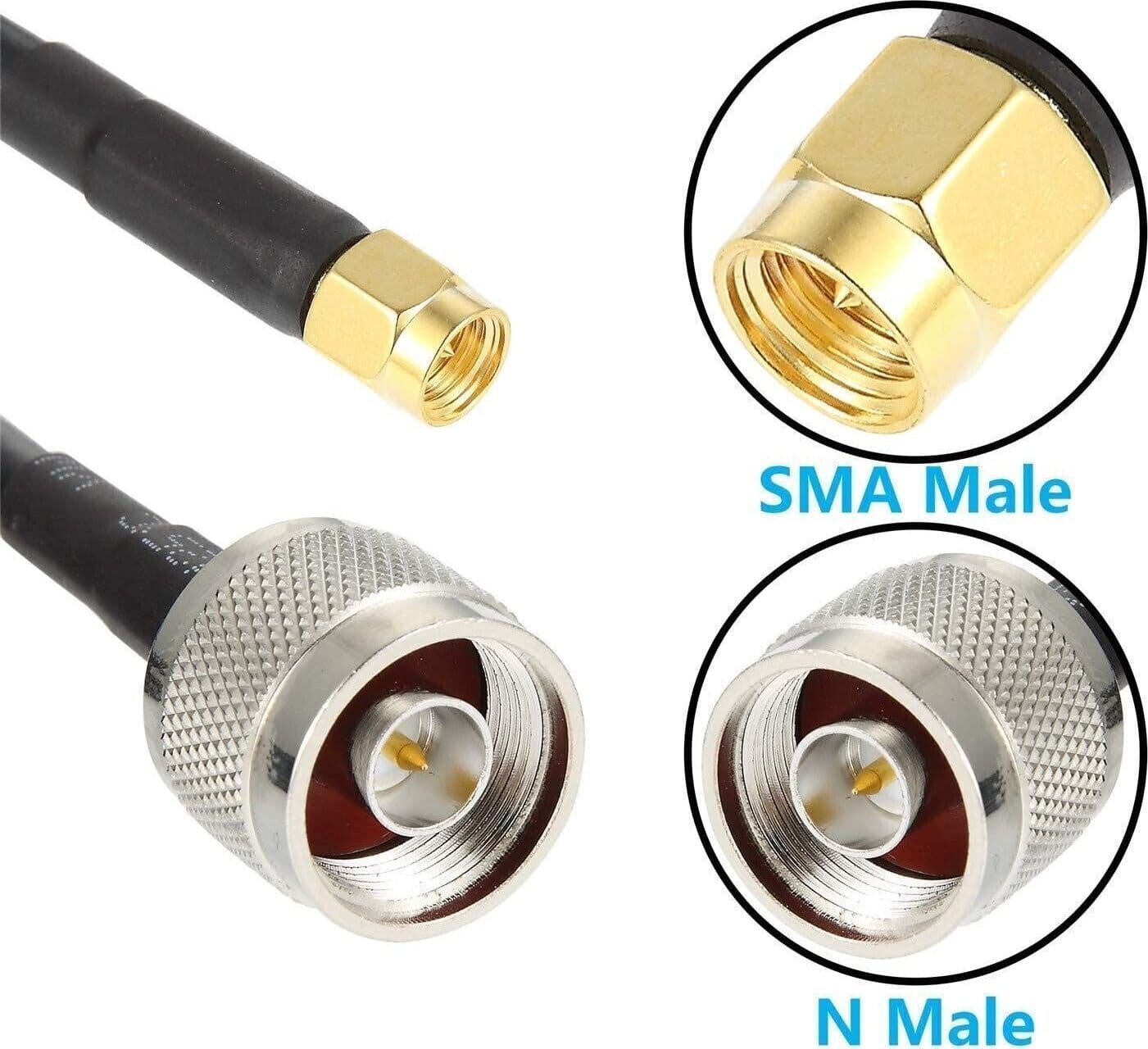 Cavo di prolunga coassiale da 6 metri a bassa perdita (50 Ohm) per radio in Cavi coassiali CL Store - Battipaglia, commercioVirtuoso.it